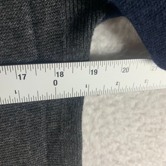 Madewell Kimball‎ Colorblock Women's Alpaca Wool Sweater Gray Navy Size S 8636 - Picture 3 of 8